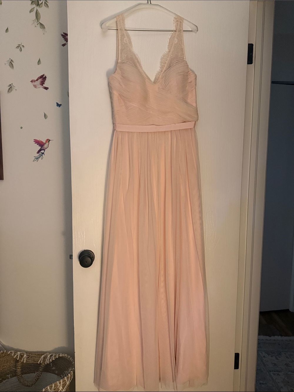 Anthropology Hitherto chiffon dress-blush size 10